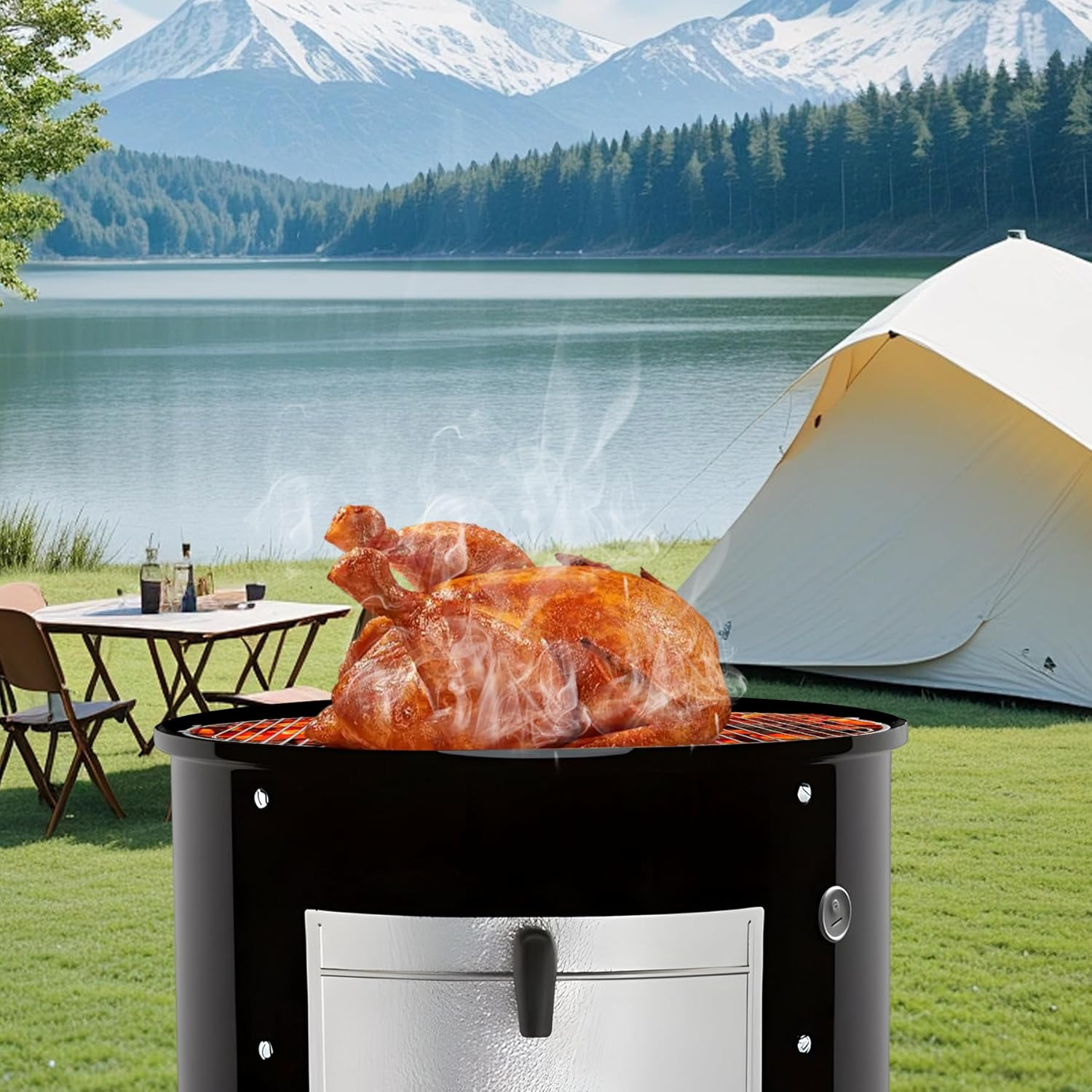 Cooking Grate for Weber 22'' Charcoal Grills, Charcoal Grate Fits Weber 22" Inch Smokey Mountain Cooker Charcoal Smoker Grills, 22" Charcoal Smoker Parts, Replacement for Weber 7436 85041 63014 Parts