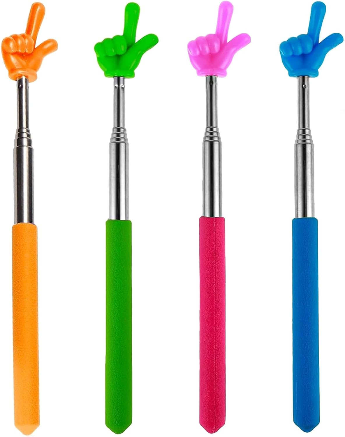 4Pcs Finger Pointer for Reading Beginner,Extendable Teacher Pointer Stick for School,Collapsible Telescopic Pointer for Pianoteaching,School Office Trainning Supplies,Improve Student Focus Tool image number 2