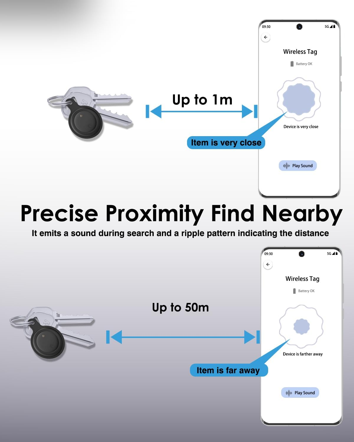 [2025 Android Tag] Bluetooth Tracker for Android Phones. Google Certified Item Locator, Smart Tracking Tag for Google Find My Device App. Finder for Keys, Luggage, Suitcase, Backpack and More-1 Pack image number 1