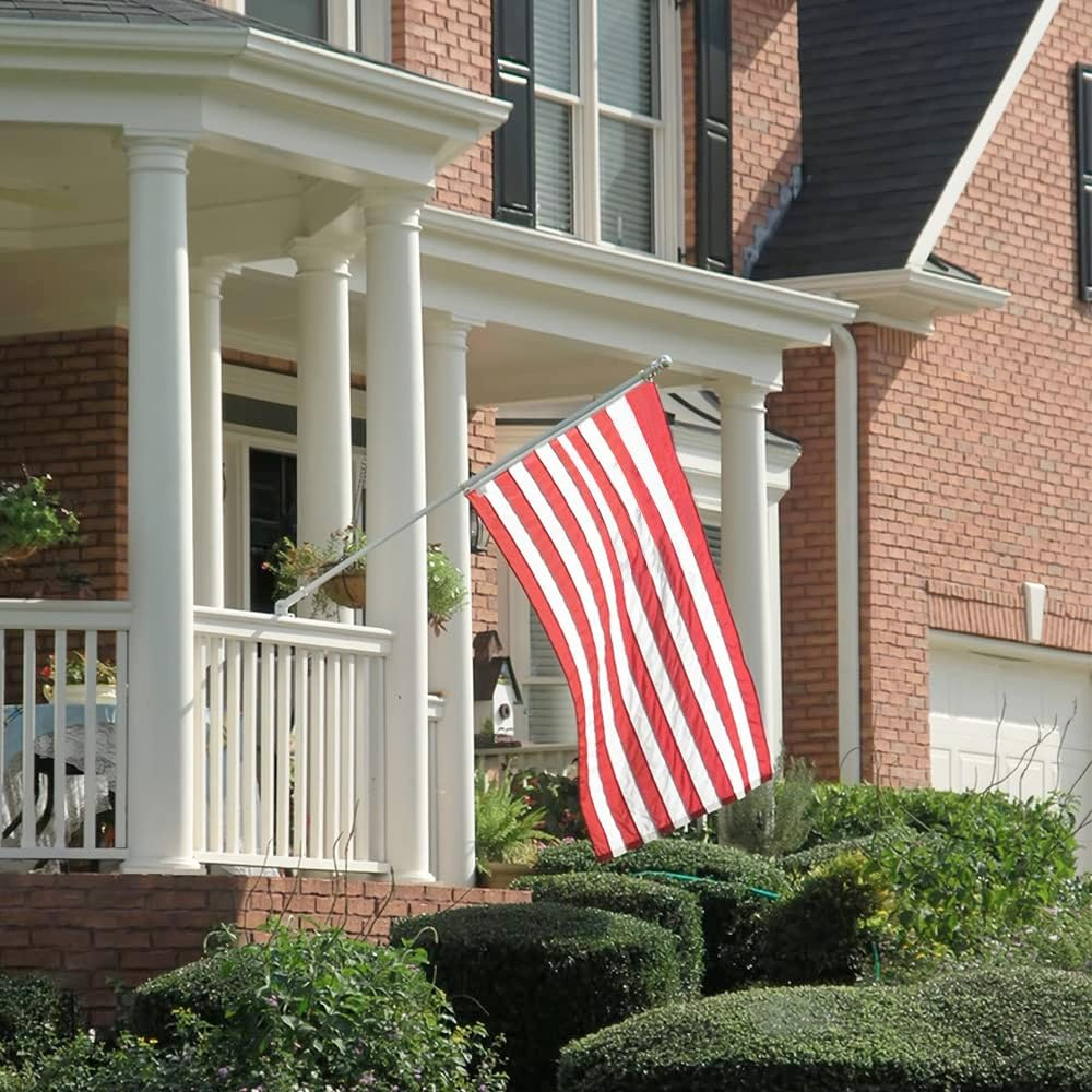 Flag Pole Holder, 2 Pack Flag Pole Mounting Bracket, Metal Flag Pole Bracket, Flagpole Hardware, Adjustable Multi Positions, Flag Stand Flag Bracket for House Outdoor image number 3