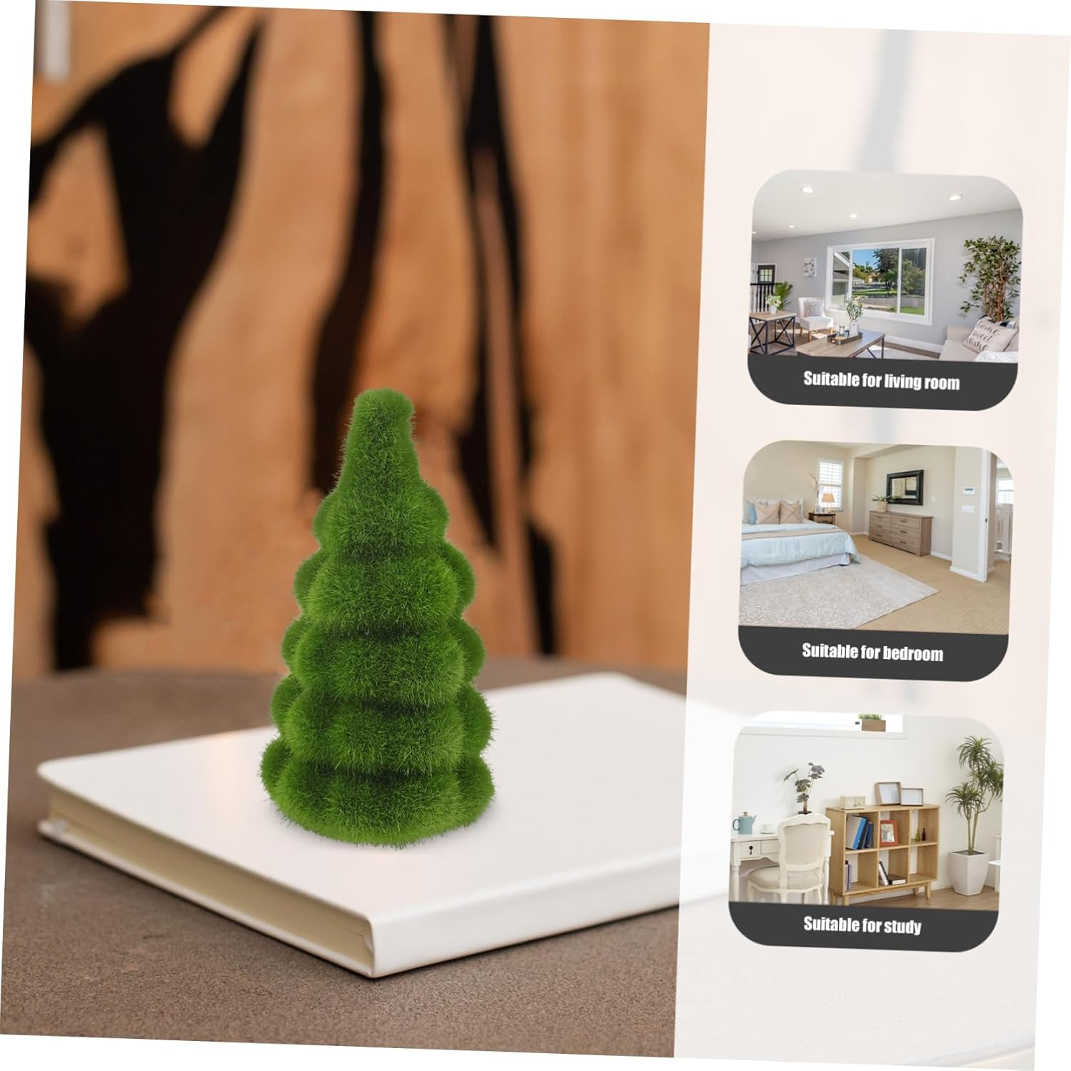 GARVALON Mini Artificial Flocking Christmas Tree for Outdoor Christmas Decorations Xmas Tree Ornaments for Home Tabletop Decor image number 5