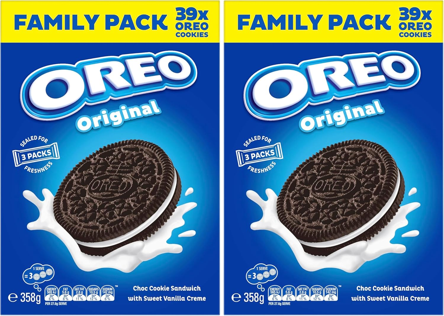 OREO Original Sandwich Biscuit Family Pack 358G