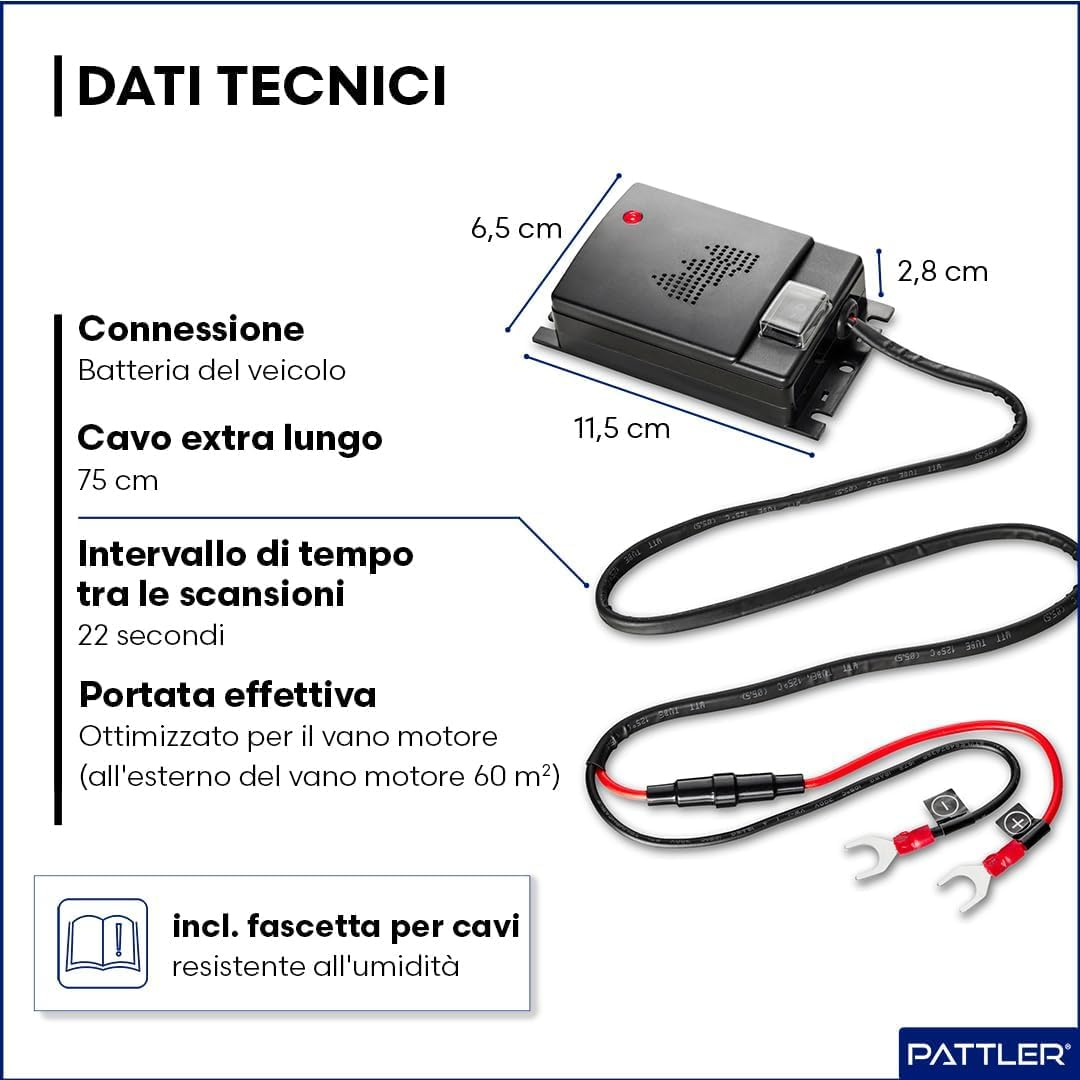 Von Hameln&reg; Marten Deterrent for Cars &ndash; 1 Piece &ndash; Effective Marten Repellent Car with Ultrasound &ndash; Instant and Long-Term Marten Protection in the Engine Bay image number 2