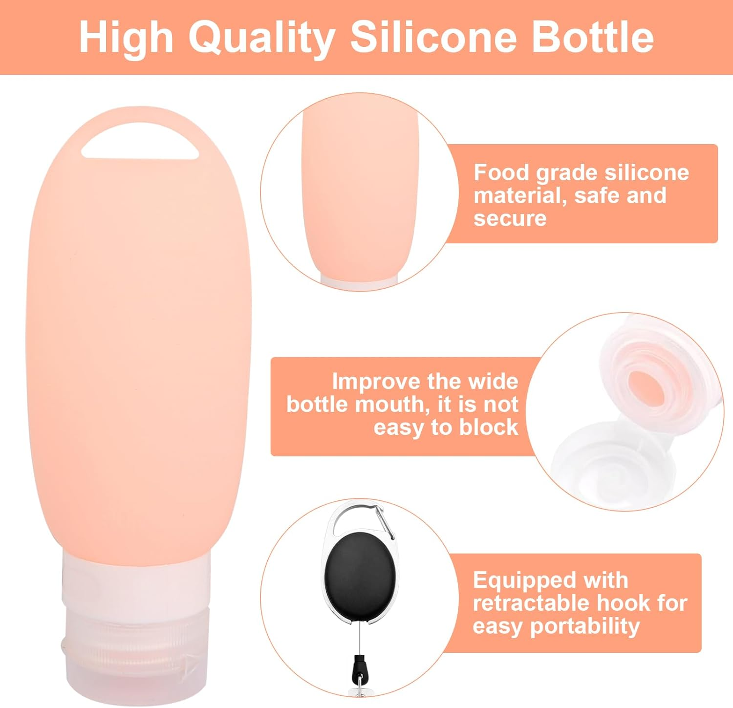 Meglob Pack of 2 90 Ml Food Tube for Filling Dog Wet Food Silicone Travel Bottles with Telescopic Buckle, Fillable Tubes for Dogs Reusable Food Tube Dog Food Tube Dog Tube for Pets image number 5