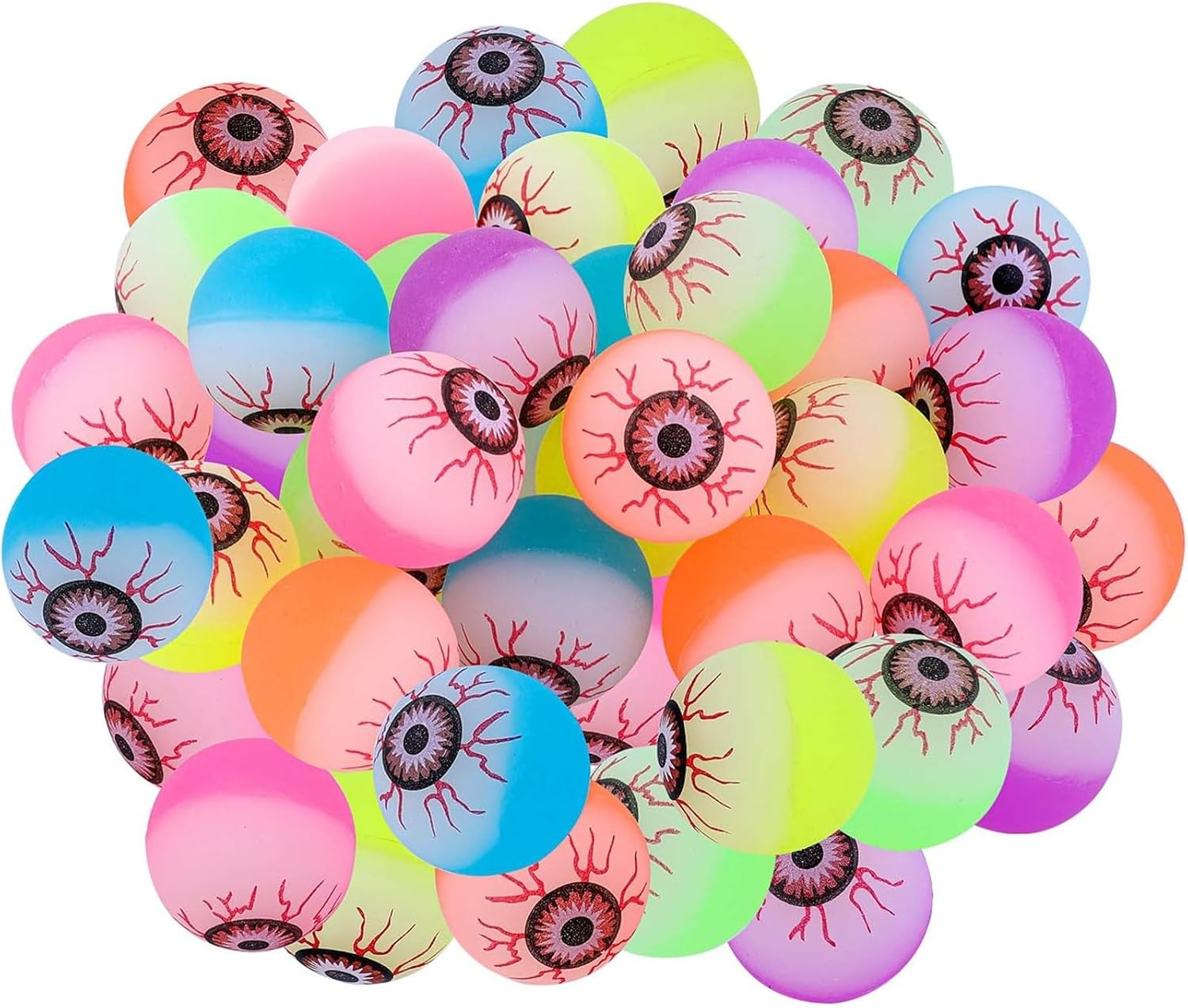 30 Pcs Magic Eye Elastic Ball, Funny Bouncy Ball, Scary Eyeball for Halloween Party Celebrations and Fun Games image number 6