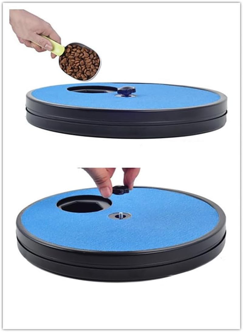 Dog Scratch Pad for Nails, 3 in 1 Snack round Rotatable Pet Nail Grinding Mat with Storage Box, Slow Food Storage Box Fun Dog Nail File Board for Pets Gift Nail Care Removable Scratching Pad image number 3