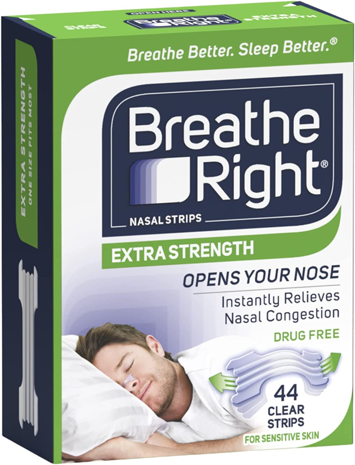 Breathe Right Clear Nasal Strips Extra 44 Pack image number 5