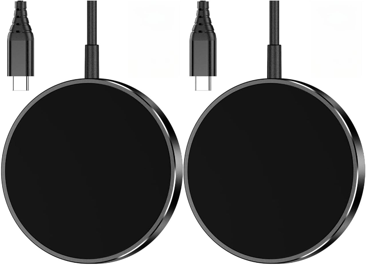 Wireless Charging Pad, HF 15W Fast Wireless Charger Station Compatible Phone 14 13 12 11 Pro Max, S23 Ultra S22 S21 FE S20 S10, 7A 7 Pro 6 5 4 3 XL (White-1 Pack)