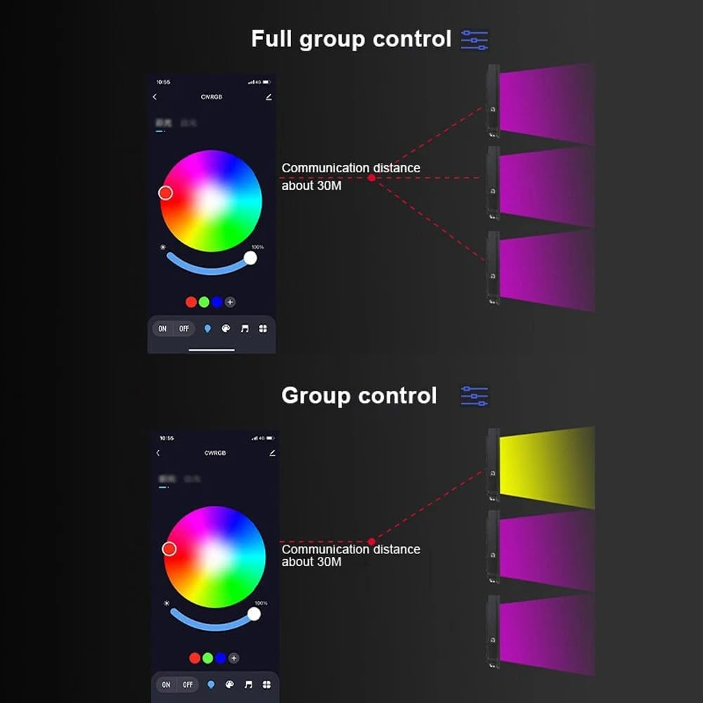 LEDON RGB LED Floodlight Bluetooth Halloween DIM IP66 Outdoor (100W) image number 3
