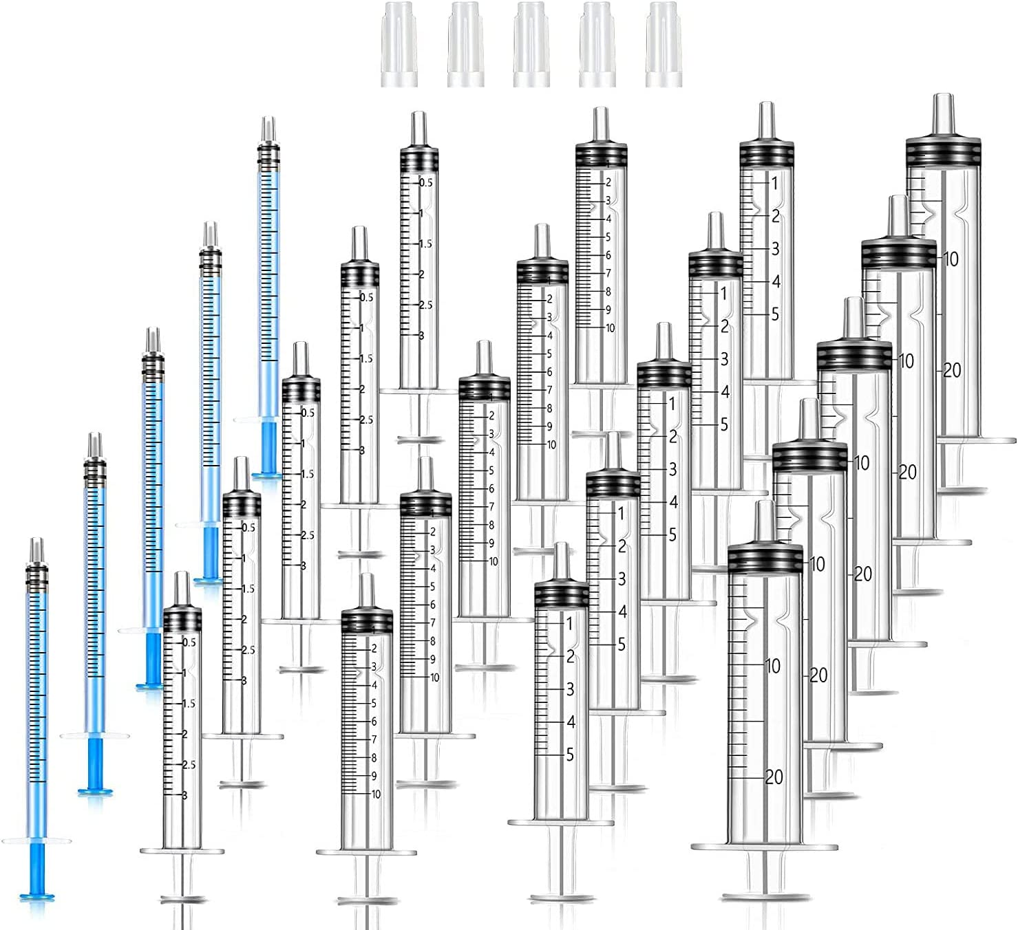 Syringe, Individually Sealed Package, Used to Feed Pets or Small Animals, Can Also Be Used to Measure Liquids, Scientific Experiments, Medical Experiments/1Ml/3Ml/5Ml/10Ml/20Ml (5X5Pcs)