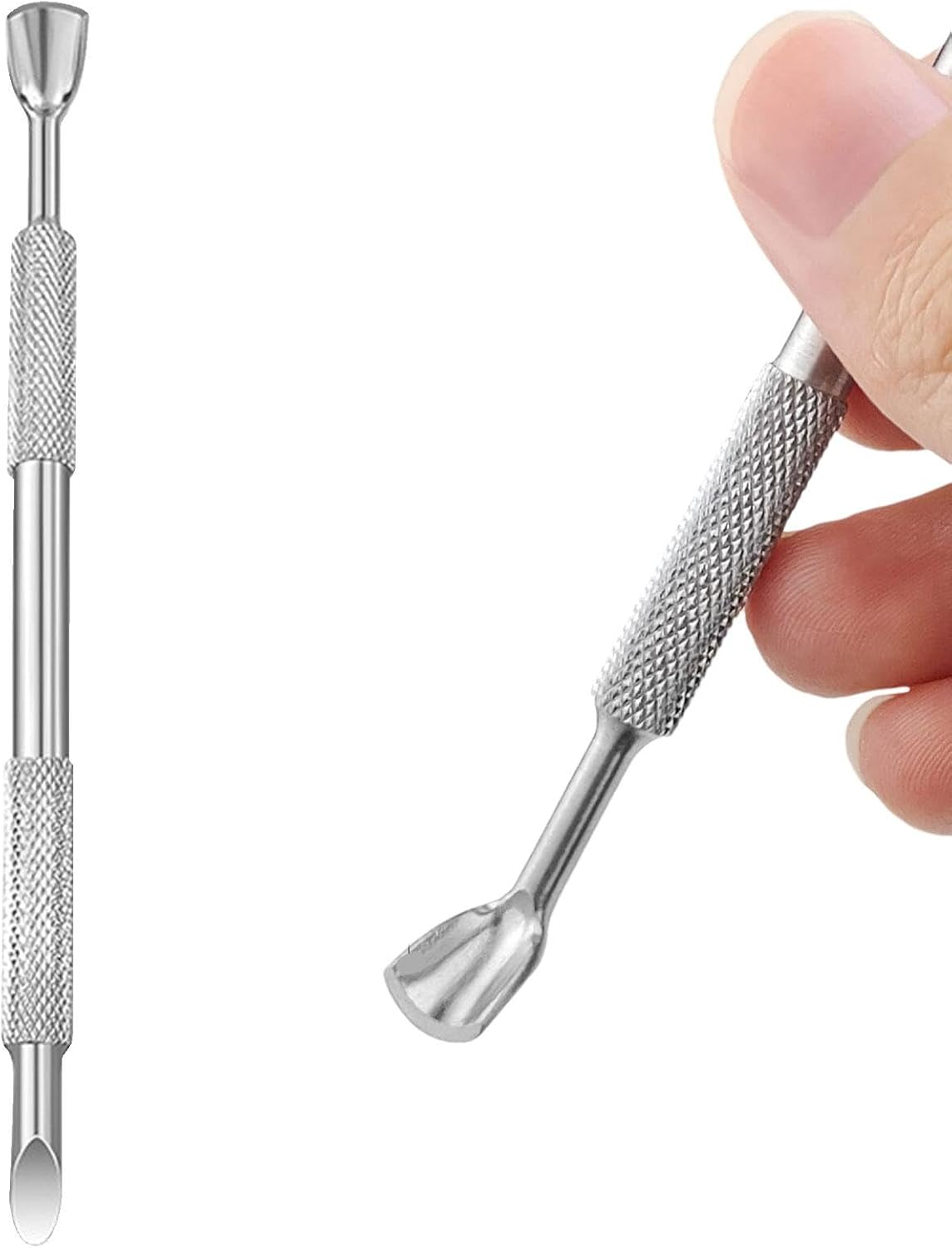 Cuticle Pusher - Precision Nail Tool, Cuticle Care, | Ergonomic Handle, Double Sided Pushing and Scraping, Great for Manicure, Professional Salon Use, Stainless Steel Long Lasting image number 6