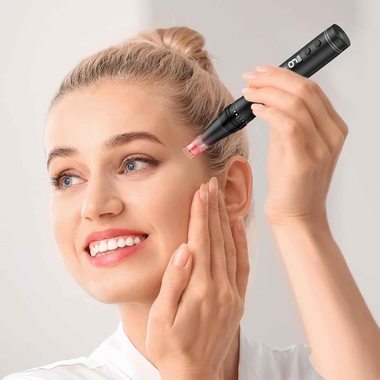 Microneedle Derma Roller Pen for Hair Beard Face Skin, Derma Pen Microneedling Pen for Women Men Home Use image number 4