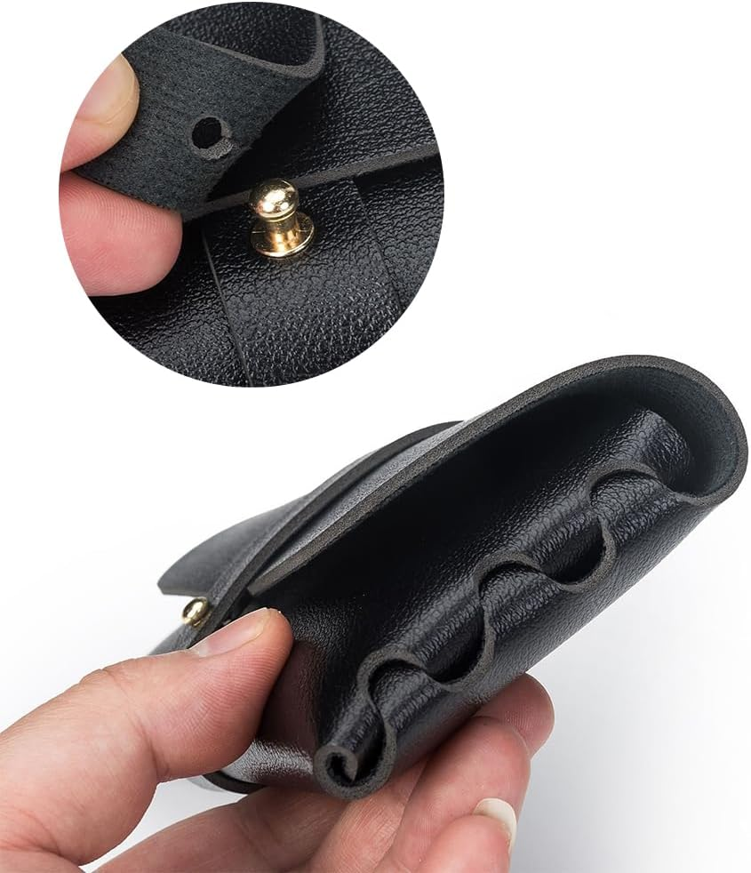 3Pcs Portable Leather Sunglass Pouch,Portable Sunglasses Case,Eyewear Sleeve for Reading Glasses,Women'S Eyewear Cases,Spring Storage Glasses Pouch Holder image number 2