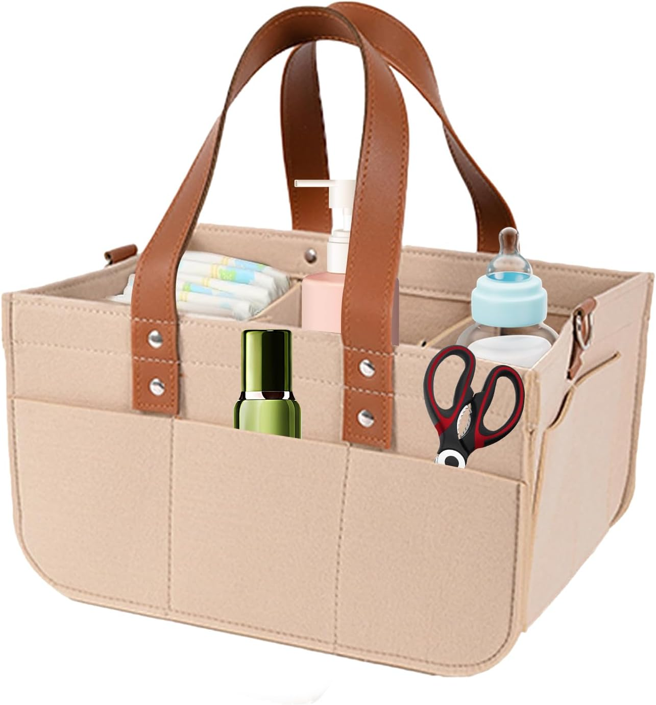 Diaper Storage Organizers - Baby Diaper Organizer Basket | Large Capacity Baby Storage Bag | Large Capacity Baby Storage Bag | Bag Organizer Basket image number 1