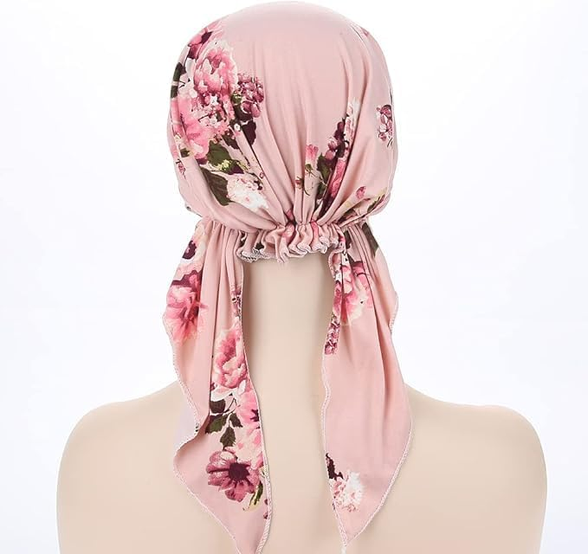 Curved Tail Headscarf Hat, Women'S Pre Tied Headscarf Hat image number 1