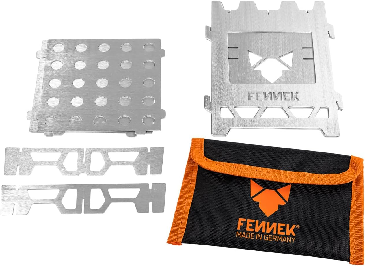 FENNEK Hobo Solo | Firebox | Outdoor Stove | Plug-In Hobo Cooker with Bag | Very Compact | 100% Stainless Steel, Made in Germany image number 1