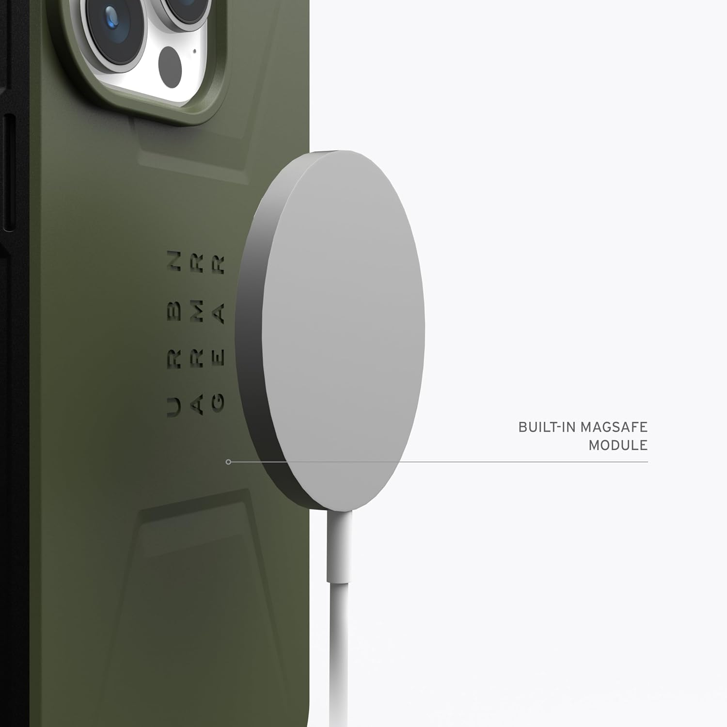 UAG Civilian Case with Magsafe for Iphone 15 Pro Max, Olive Drab - Green image number 2