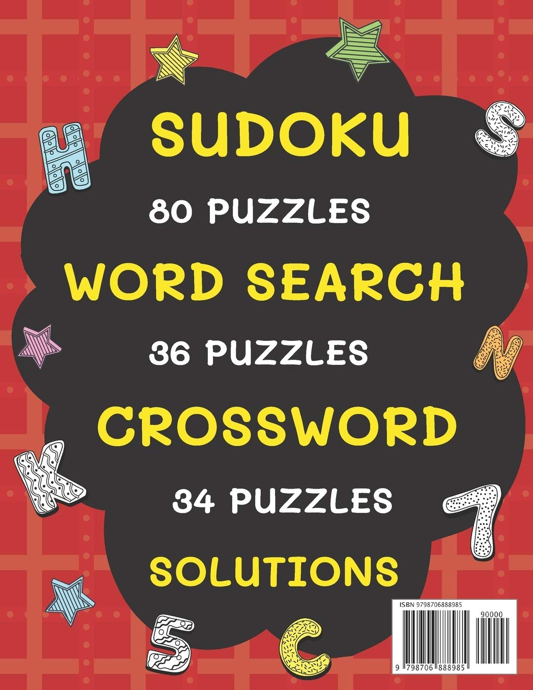 Sudoku, Word Search and Crossword for Kids: 3 in 1 Sudoku (4X4, 6X6, 8X8 & 9X9 ), Word Search and Crossword Puzzle Book for Kids (With Solutions) | Easy to Hard image number 1