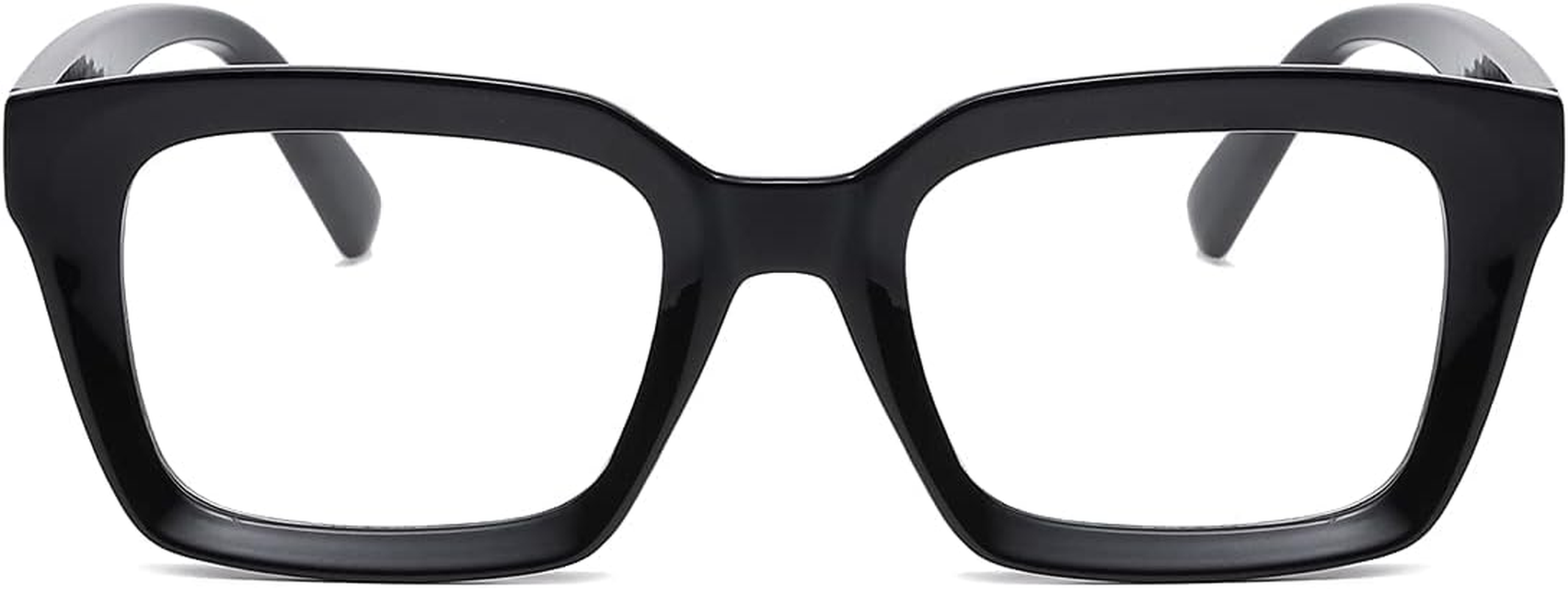 JOVAKIT Non  Glasses for Women Men Fashion Square Frame Eyeglasses - Blue image number 2