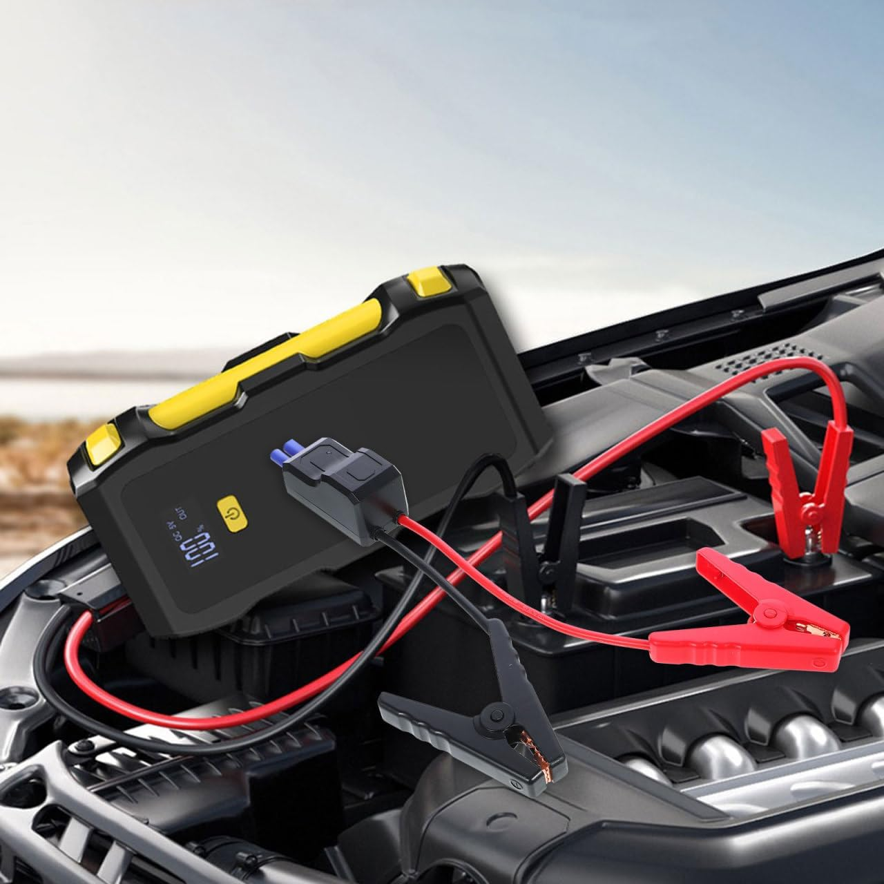 Gatuida Jump Starter Cable Replacement Jumper Cable Clamp 10Mm Battery Clamp for Car