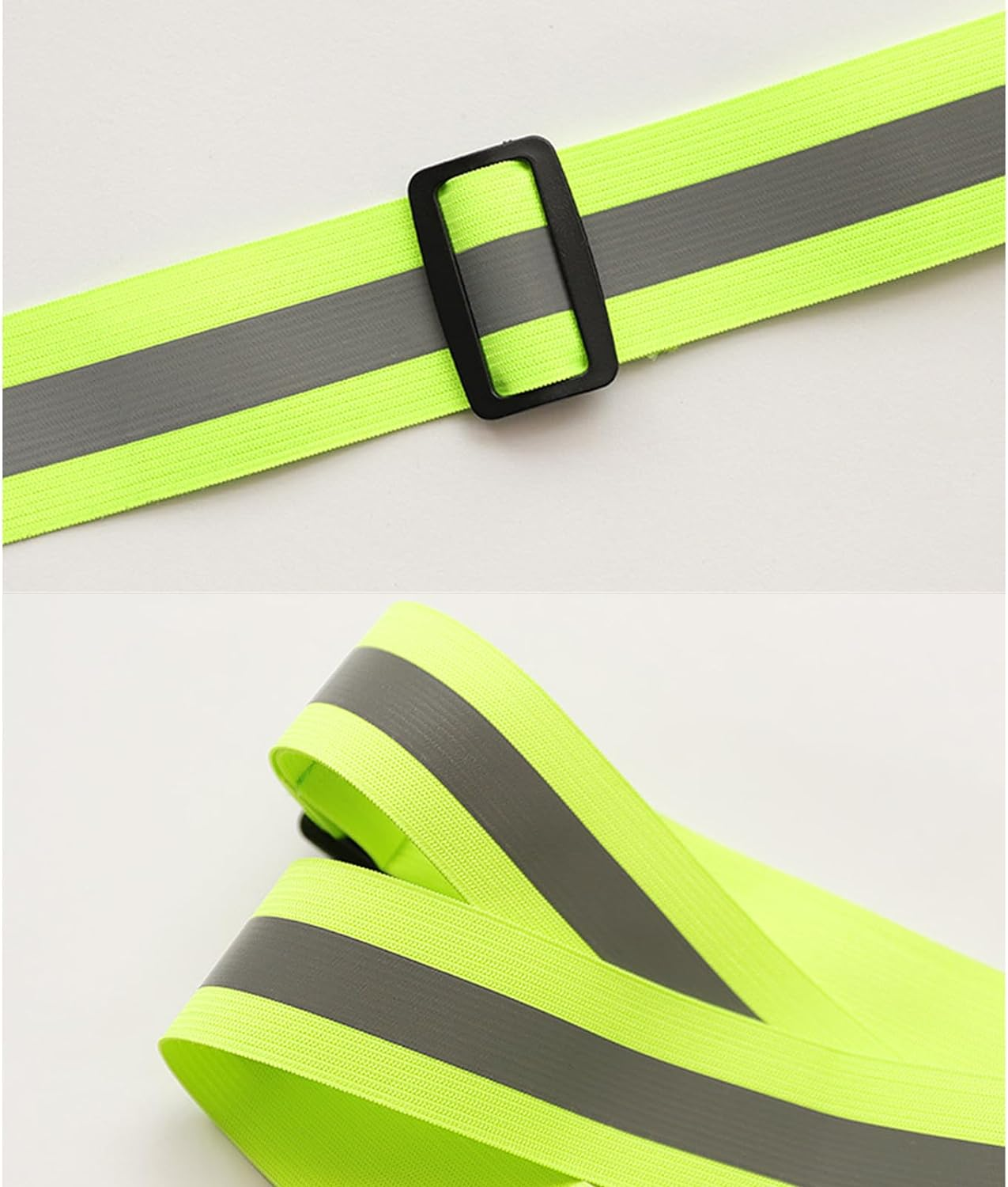 Reflective Running Gear - High Visibility Safety Reflective Sash with Quick Release Buckle for Outdoor Running Cycling Hiking Walking(Green) image number 5