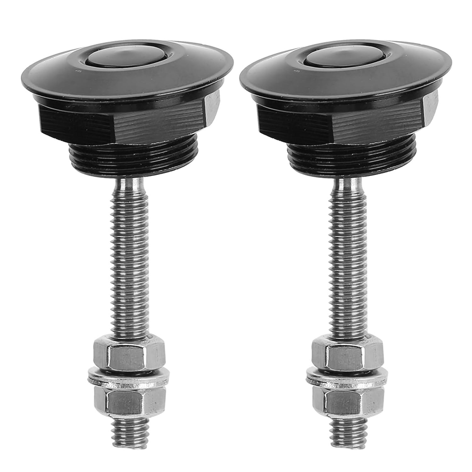 Quick Release Latch: 2Pcs Universal Aluminum Hood Pin Bonnet Lock Push Button Clip Fasteners (32Mm) image number 3