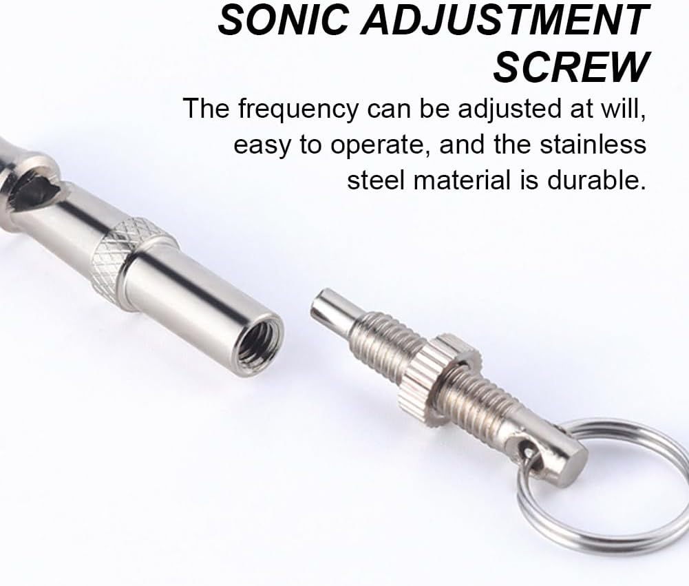 Dog Whistle against Barking, Dog Whistle High Frequency Silent, Dog Whistle Recall and 1 Dog Disc, for Stop Barking and Training Your Dog, with a Lanyard, 2 Pieces image number 2