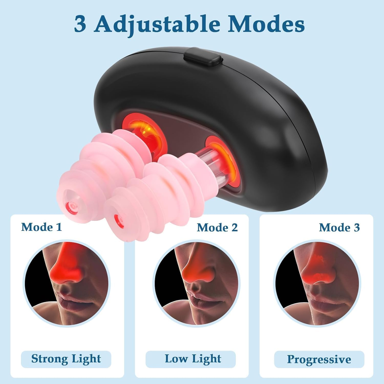 Lim Energy Red Light Therapy for Nose - Nasal Red Light Therapy Device,Led Nasal Soothing Device with Portable Design, Usb-Powered Red Light Therapy Instrument image number 6