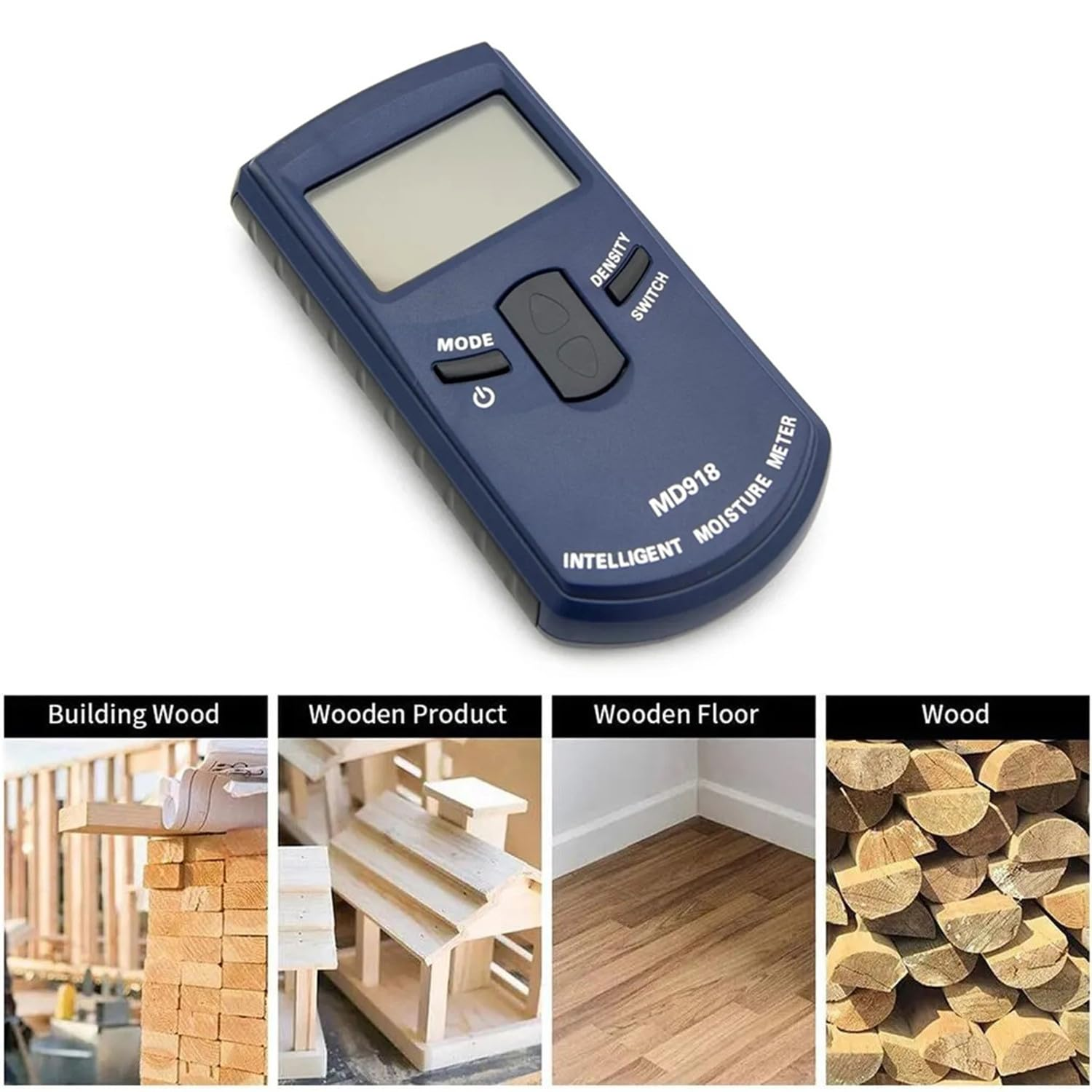 MD918 Digital Inductive Wood Meter Timber Humidity Tester with High Accuracy for Bamboo Cotton Herbal Medicines Building Materials image number 3