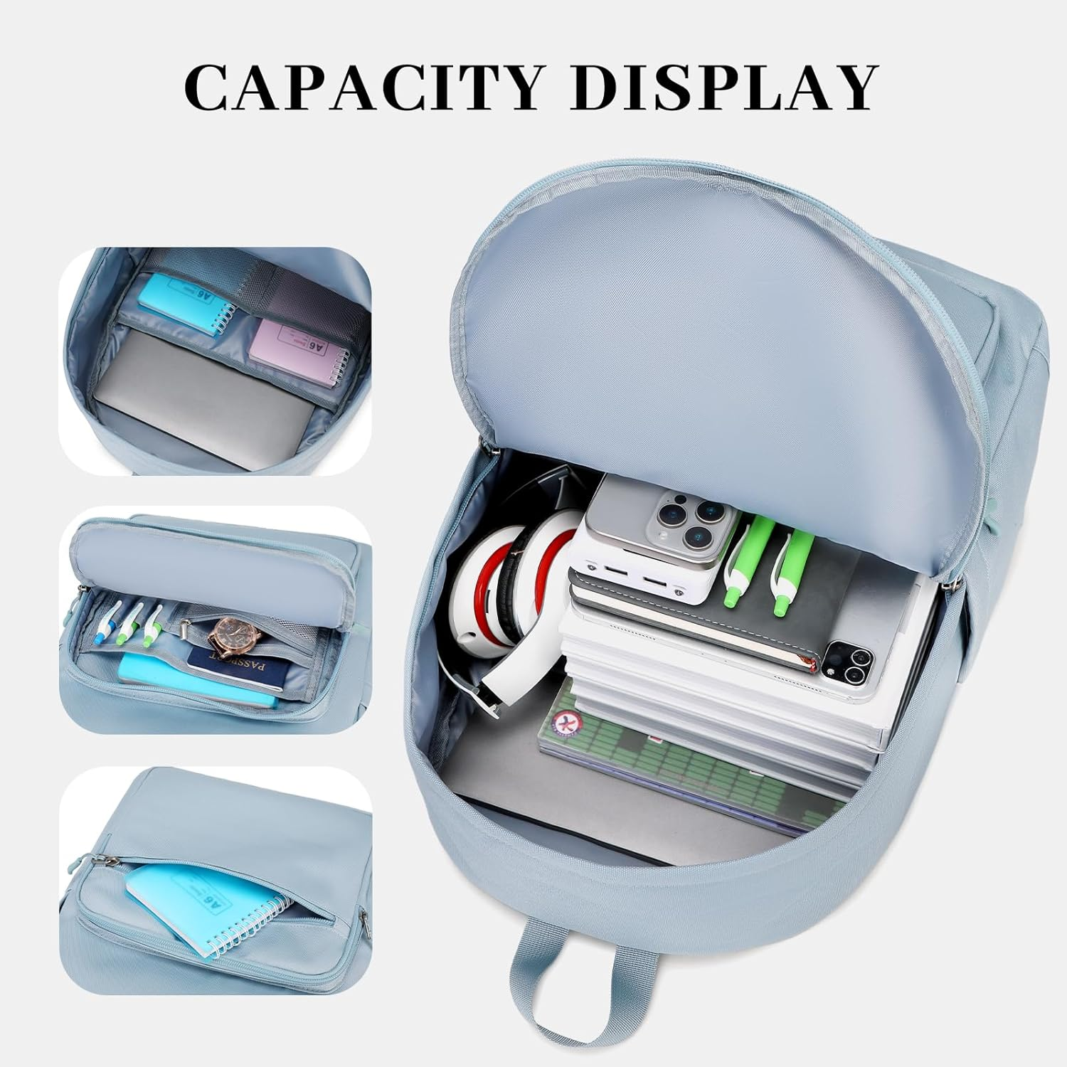 Lohol Classic Backpack for School Travel College, Durable Water Resistant Bookbag image number 5