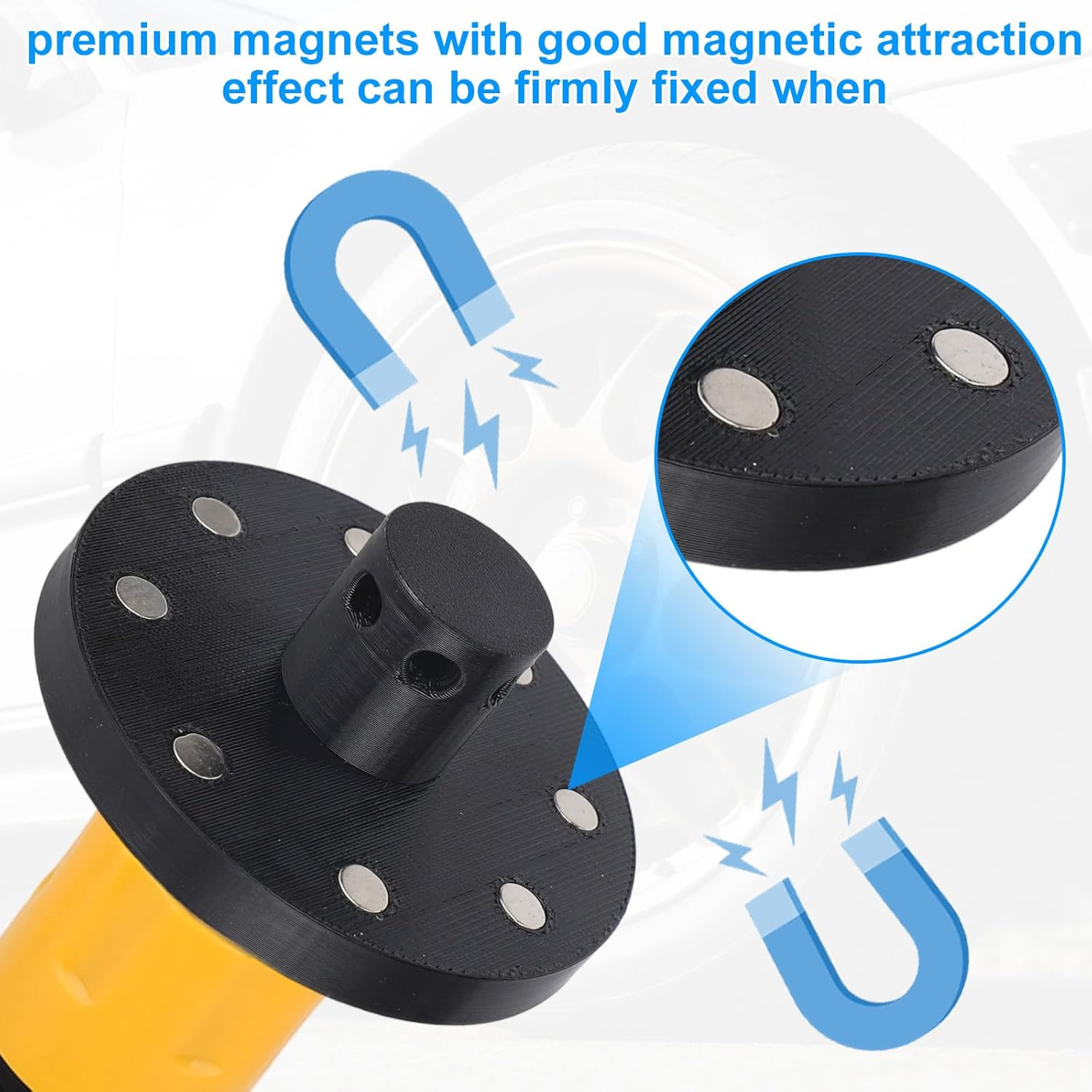 O-Ring Chassis Cleaner Flusher Kit, Black Magnetic Chassis Flusher Kit with 360&deg; Spinning Nozzle for Trucks Cars SUV image number 6