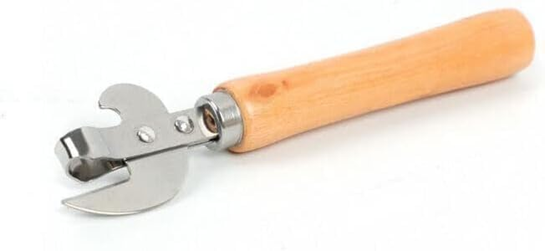 Stainless Steel Kitchen Utensil Multifunctional Lid Remov-E Side Cut Manual Can Opener with Wood Handle