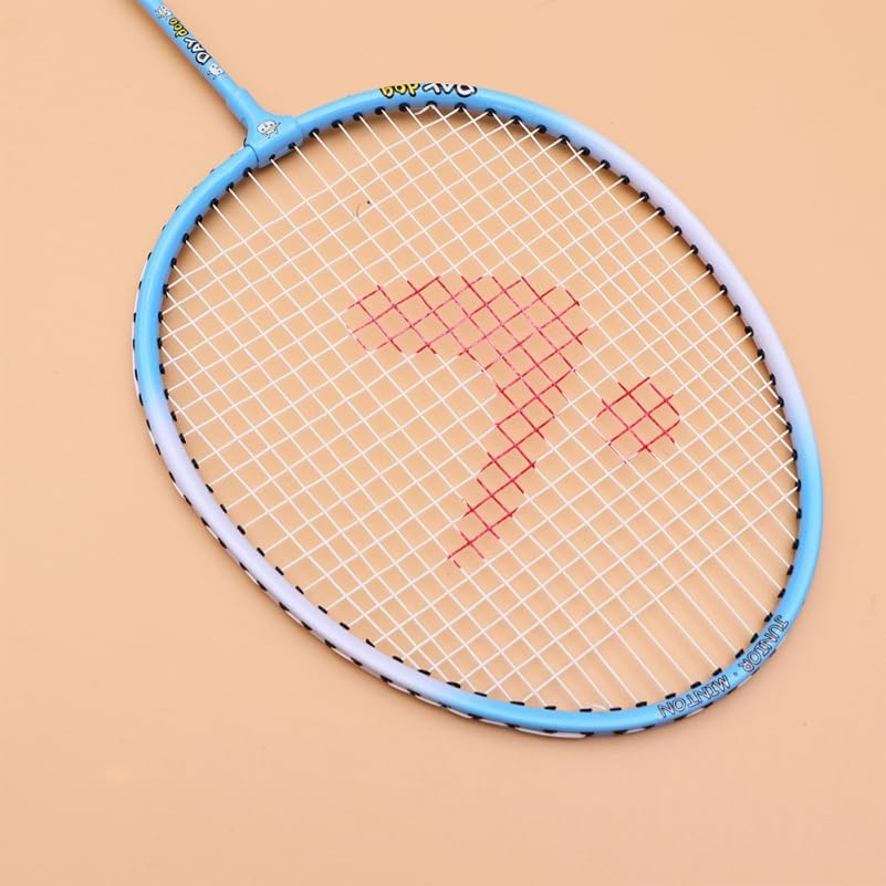 Kids Badminton Racket Set Aluminium Alloy Lightweight Cartoon Design Training Rackets for Children Outdoor Exercise Practice image number 1