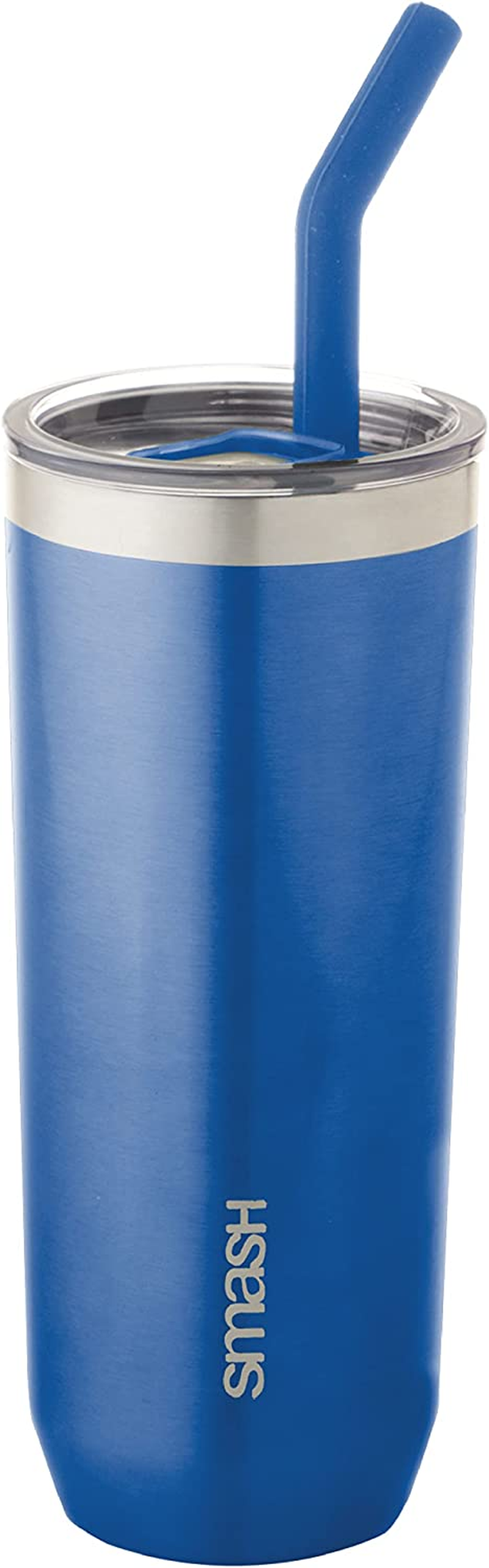 Smash Smoothie and Coffee Tumbler with Straw and Lid, Blush, 650 Ml Capacity