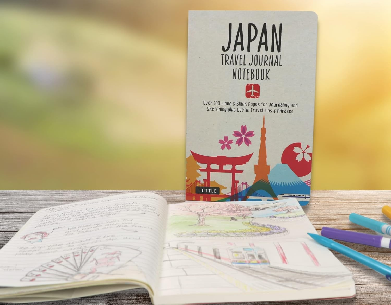 Japan Travel Journal Notebook: 16 Pages of Travel Tips & Useful Phrases Followed by 106 Blank & Lined Pages for Journaling & Sketching image number 6