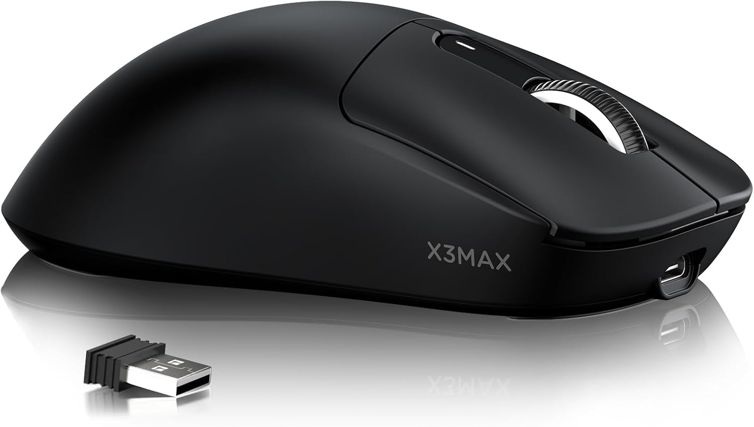 MAMBASNAKE X Attack Shark X3MAX Wireless Gaming Mouse,Pixart PAW3950 42000 Dpi,49G Ultralight Tri-Mode(Bt5.4/2.4Ghz/Wired), 1K Polling Rate Programmable Computer Mice for Pc/Mac/Win - Black