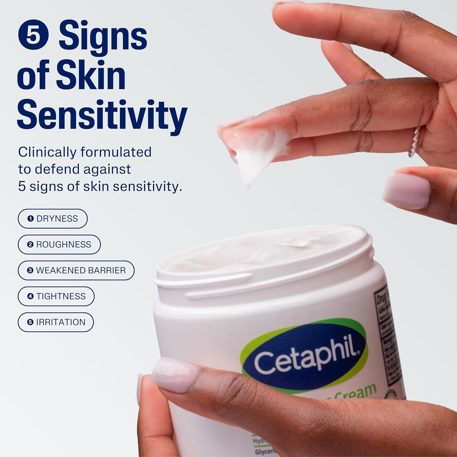 Cetaphil Body Moisturizer, Hydrating Moisturizing Cream for Dry to Very Dry, Sensitive Skin, NEW 20 Oz, Fragrance Free, Non-Comedogenic, Non-Greasy, 1.25 Pound (Pack of 1) image number 6