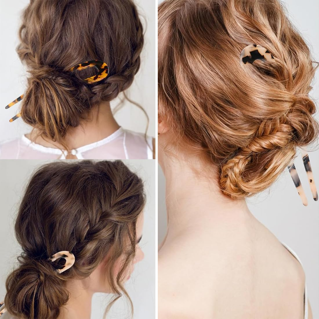 2 Pieces French Hair Clips U Shaped Hair Clips Large French Twist Hair Clips for Women Styling Hair Accessories image number 2