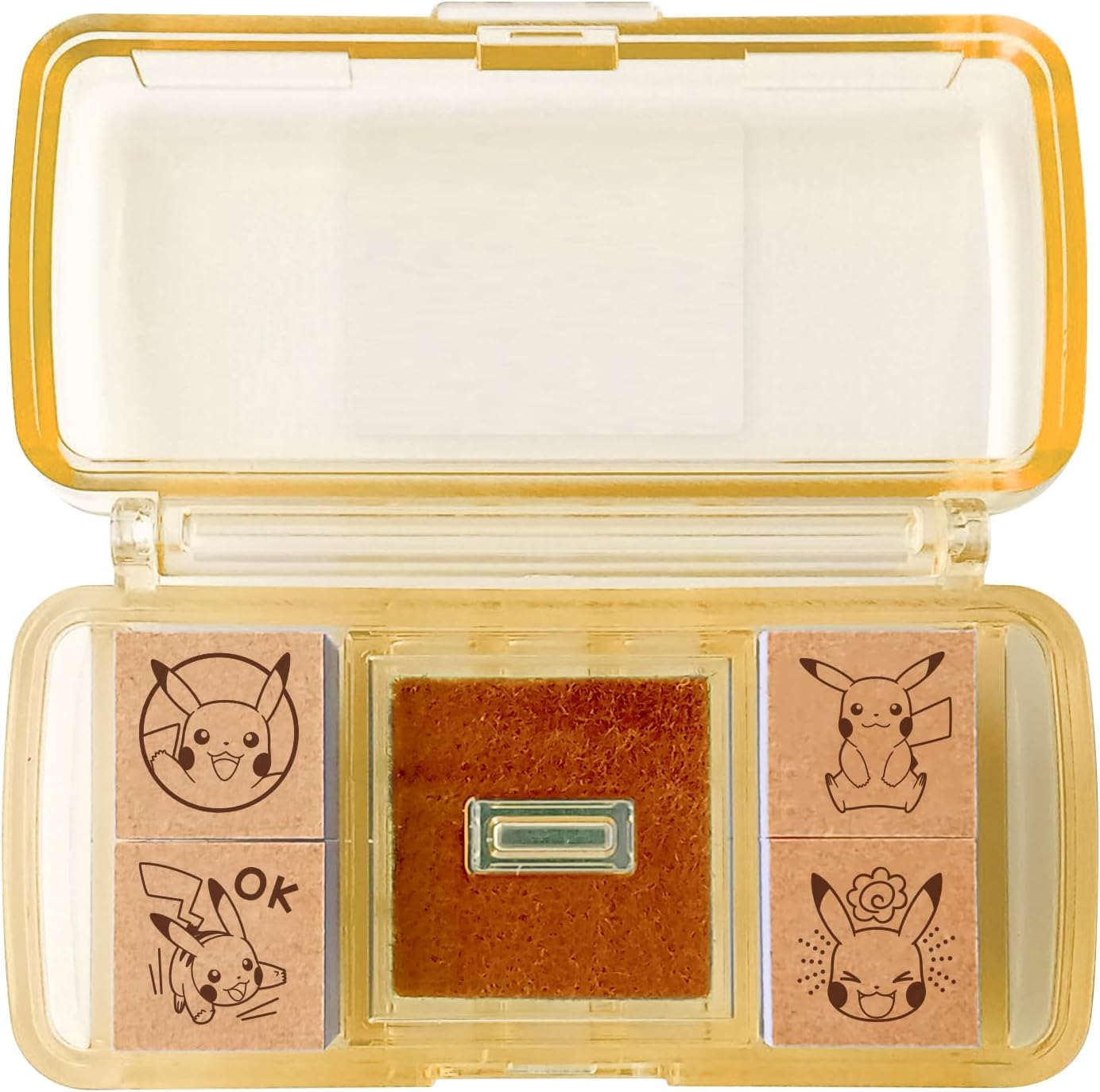 Showa Note SGM-027 Pokemon Stamp Hanko Mini Stamp Pikachu image number 1