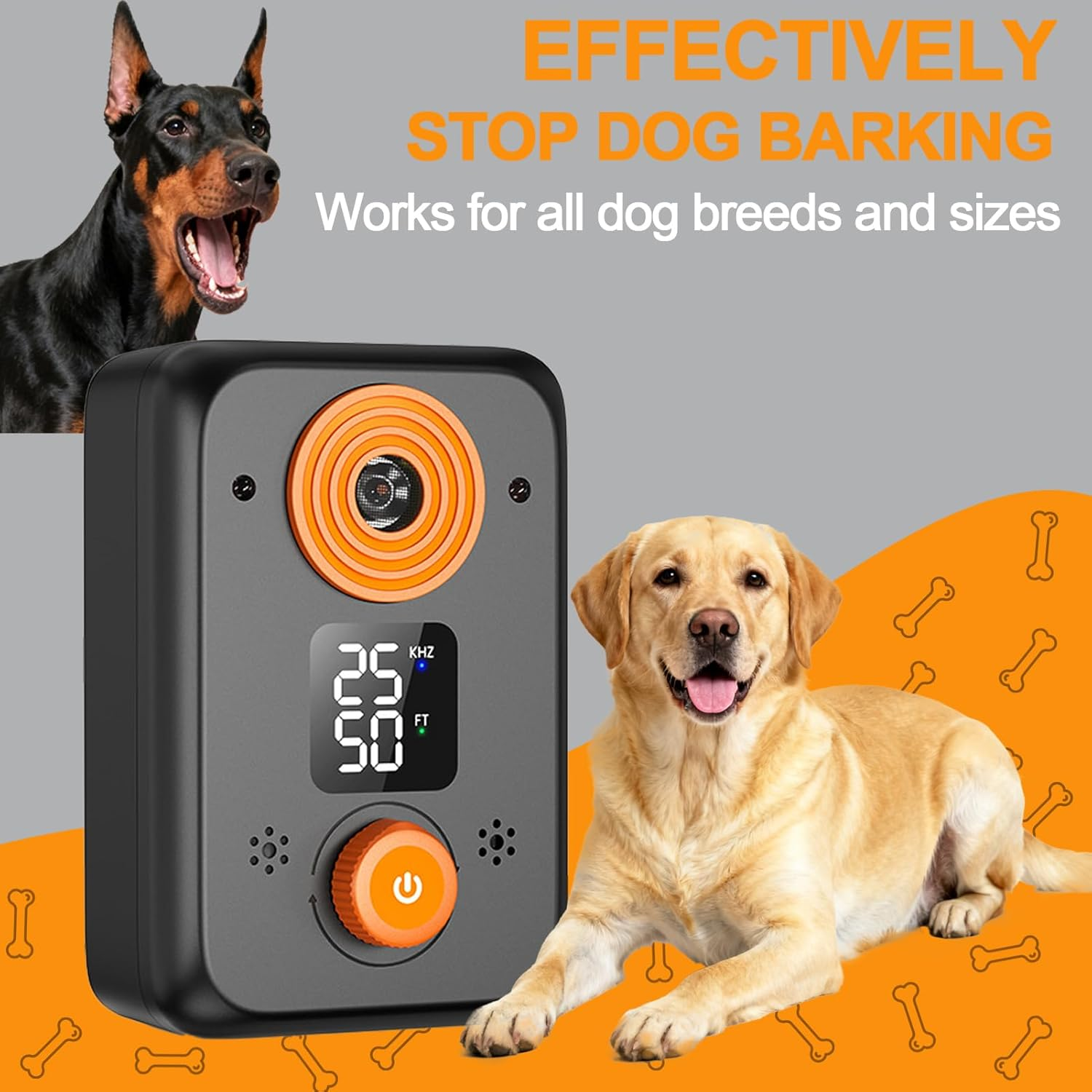Anti Barking Devices, Ultrasonic Dog Bark Deterrent Devices, Dog Barking Deterrent Devices, Dog Barking Stopper, anti Barking Device for Dogs Long Range 50Ft Bark Box Indoor Outdoor for Dogs Training image number 5