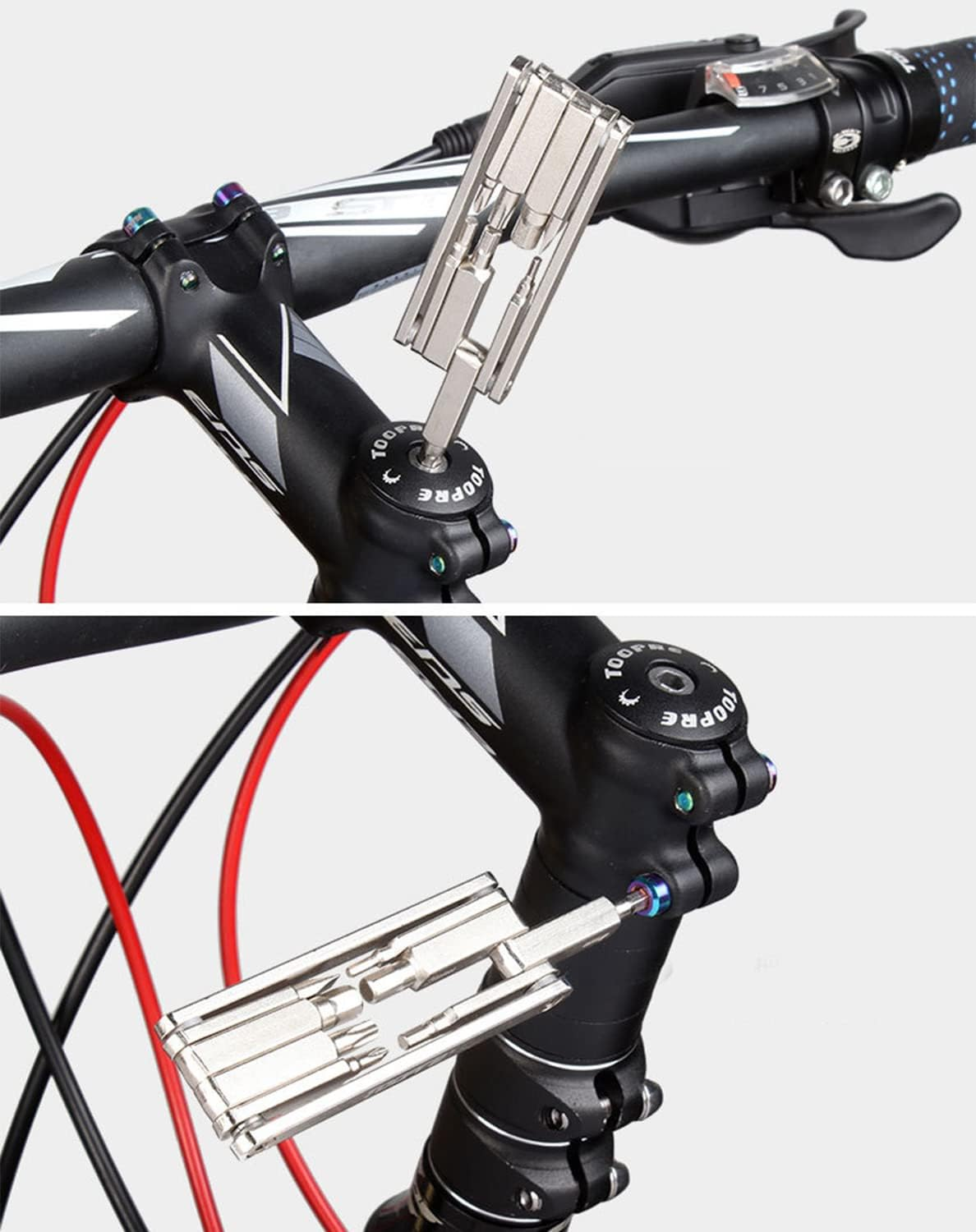 Bike Multi Repair Tool , 8 in 1 Multifunction Compact and Lightweight Repair Kit for Road and Mountain Bikes image number 5