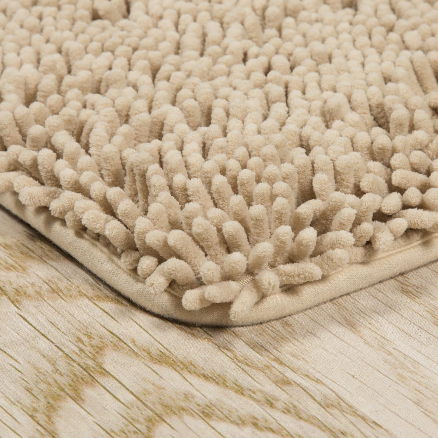 Lavish Home Memory Foam Shag Bath Mat 2-Feet by 5-Feet - Ivory, 24 Inches X 58 Inches X 1.25 Inches