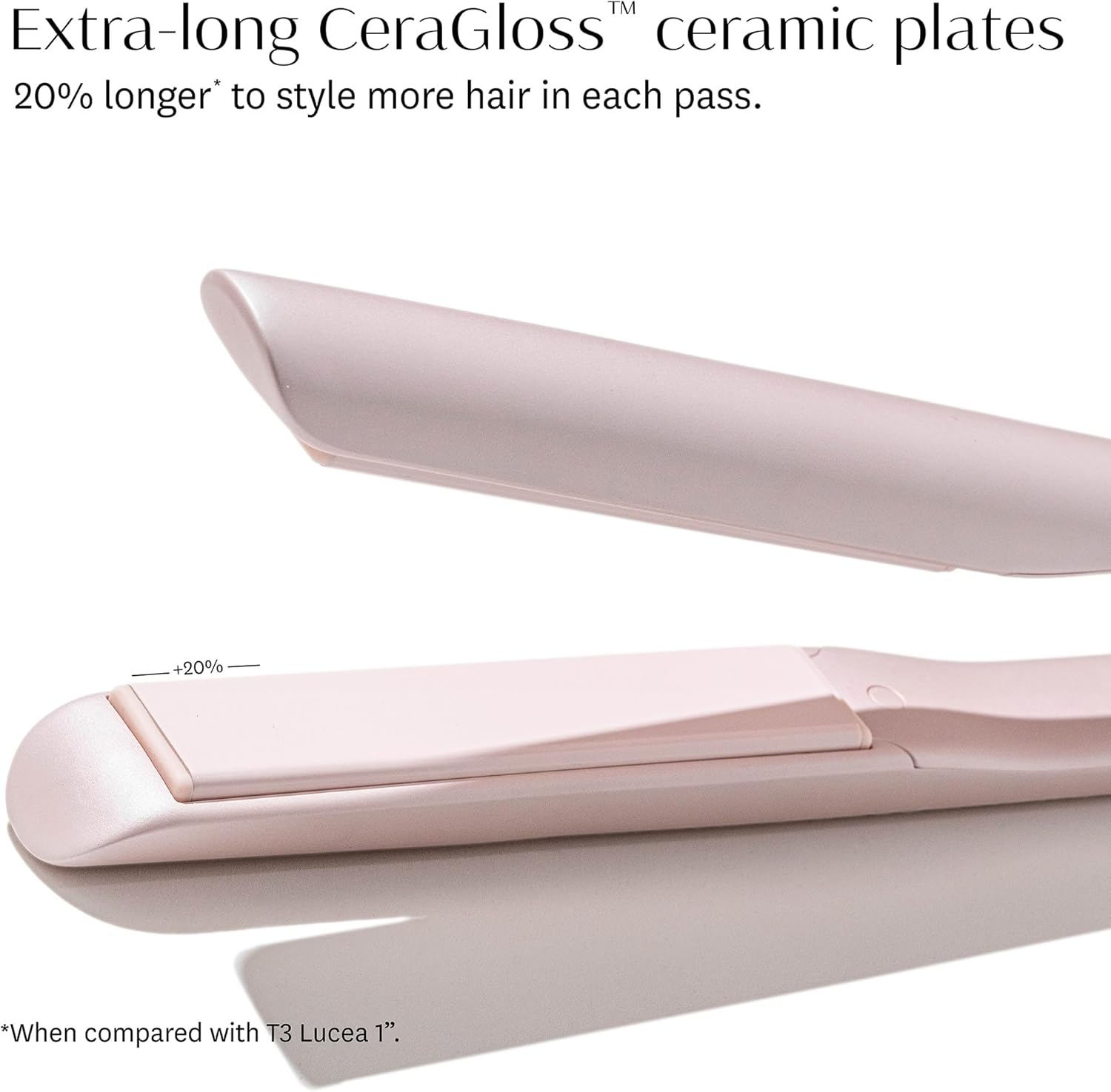 T3 Singlepass Smooth X Professional Flat Iron with Extra-Long Ceramic Plates for Faster Styling, 9 Heat Settings for All Hair Types, for Straightening, Curling, and Waving image number 6