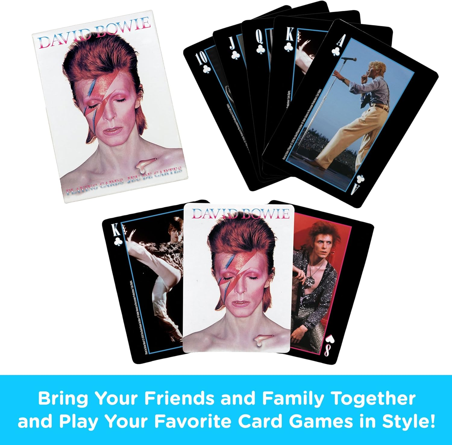 Aquarius 52424 David Bowie Playing Cards, 2.5" X 3.5" image number 1