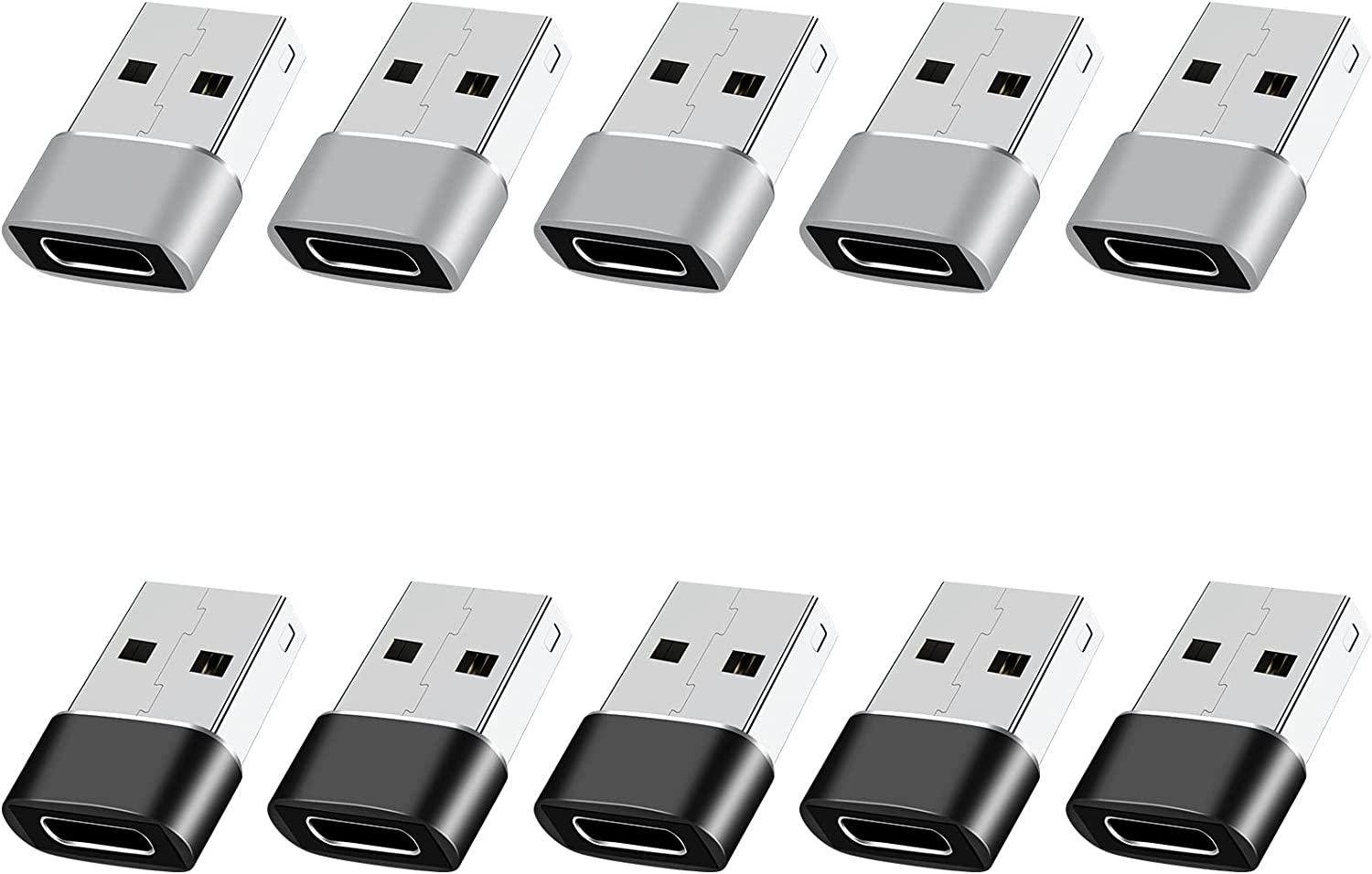 USB to USB C Adapter 10 Pack,Usb a to USB C Adapter,Usb Male to Type C Female OTG Adaptor,Usb C Cable Converter for Iphone 16 15 14 13,Ipad Pro,Airpods,Charger,Car Play image number 4