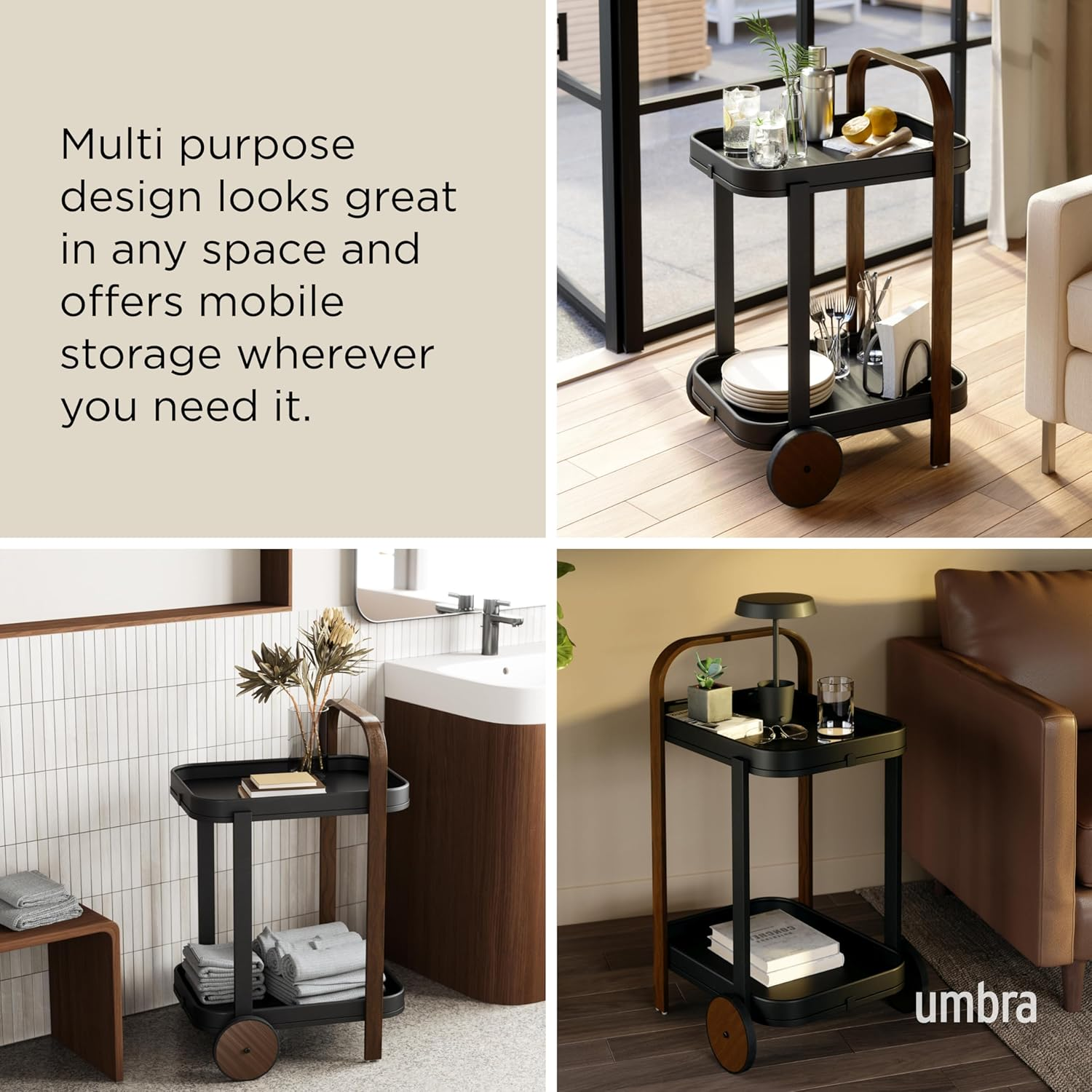 Bellwood Bar/Serving CART BLK/WAL image number 5