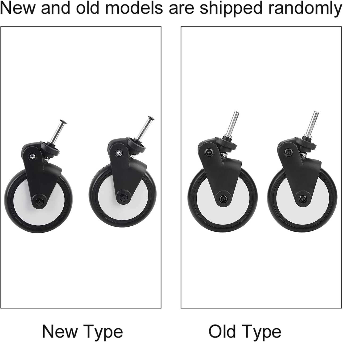 Meiyya Baby Stroller Wheel Tool Stroller Replacement Wheels,Stroller Wheel Accessory Stroller Wheel Wear Resistant for Yoyo for Kiddopotamus for Chbaby for Yoya Accessories(A Pair of Front Wheels) image number 2