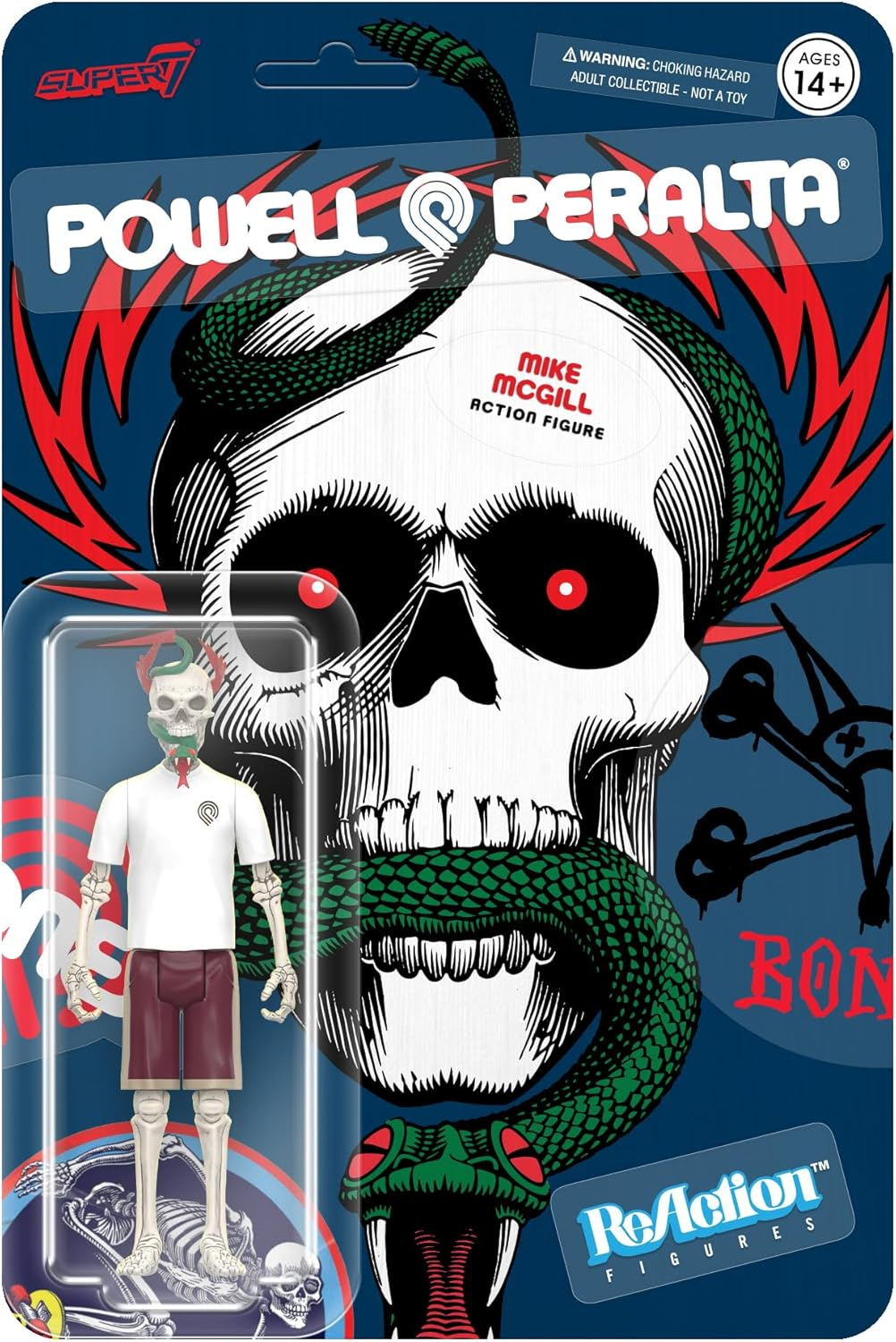 Powell Peralta - Mike Mcgill [Mt. Trashmore '85] Reaction 3.75" Action Figure [Wave 5] image number 2