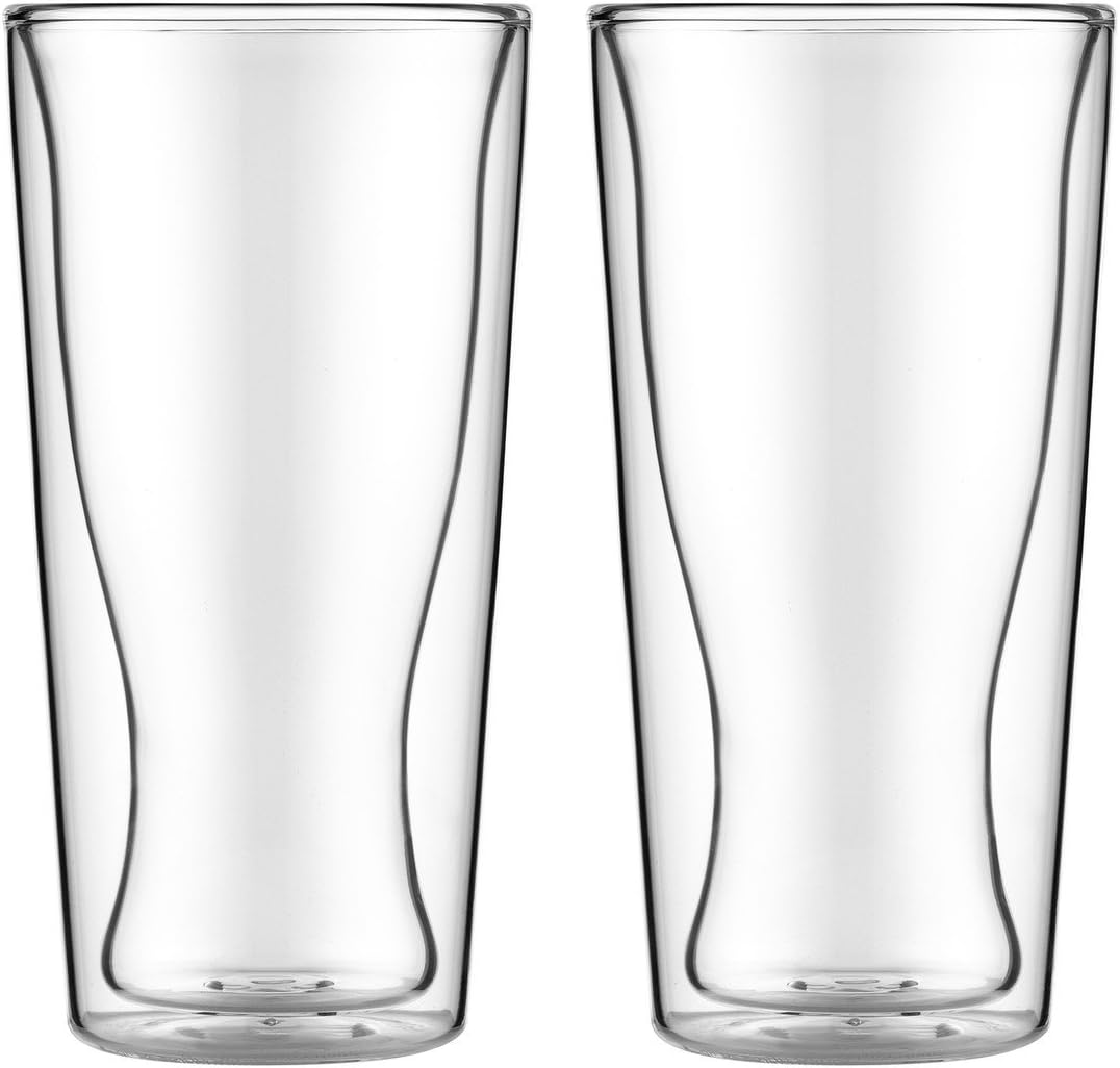 Bodum 2 Piece 12 Oz SKAL Double Wall Glass, Clear image number 1