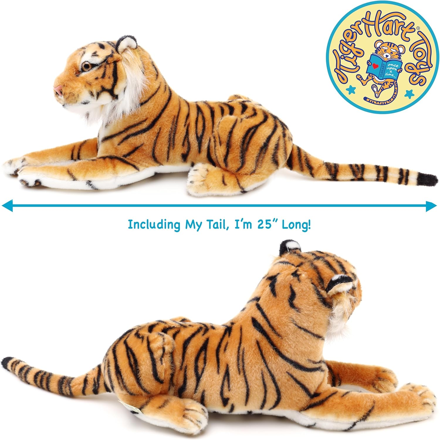 Arrow the Tiger - 17 Inch (Tail Measurement Not Included) Stuffed Animal Plush Cat
